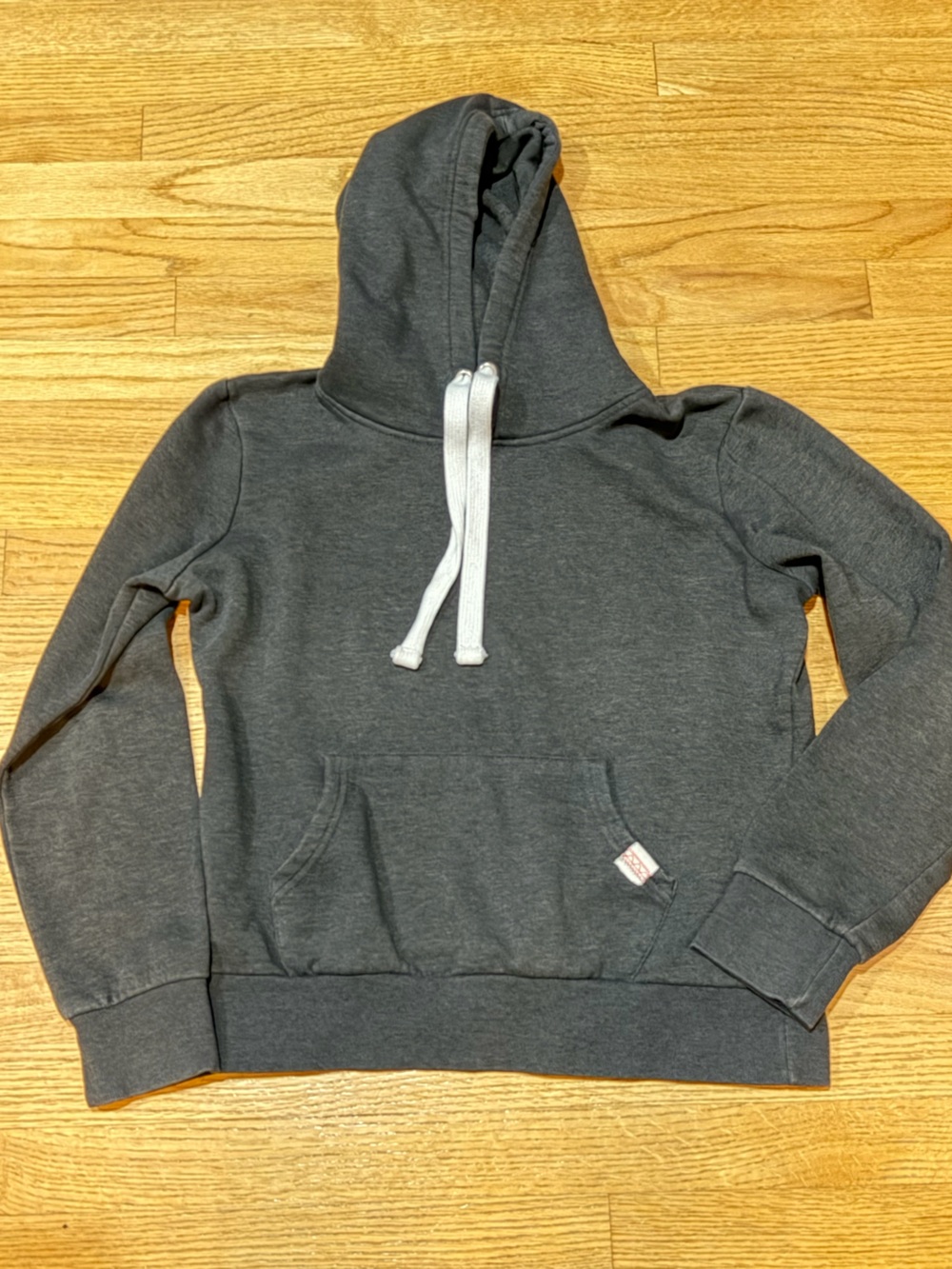 Reflex Dark Gray Pullover Hoodie with White Drawstrings